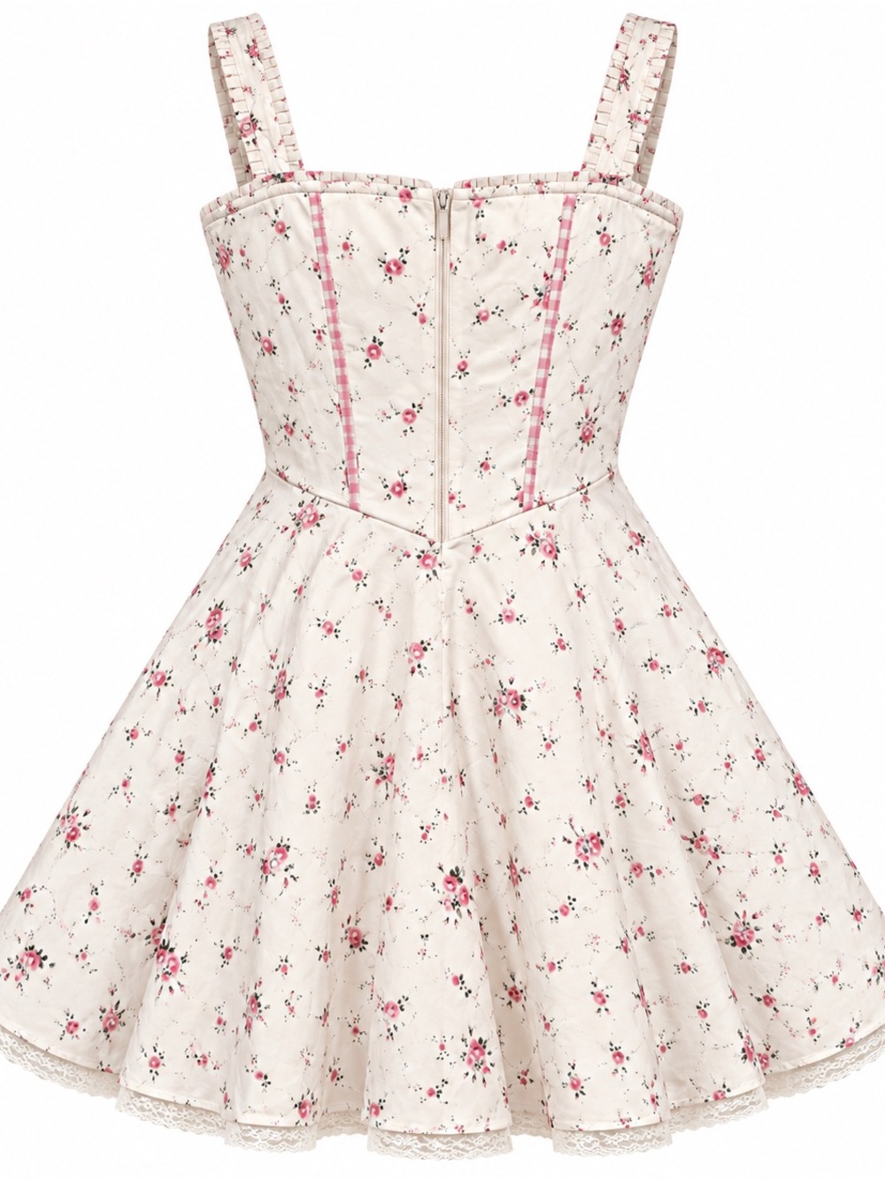 House of CB Marianella Rose Floral Heart Pocket Mini Dress L - Picture 2 of 7